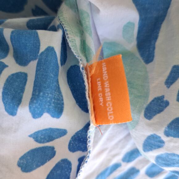 OLIPHANT V-neck Maxi Dress Size Medium Blue Antigua Multi Tiered Flutter Sleeve - Picture 10 of 11